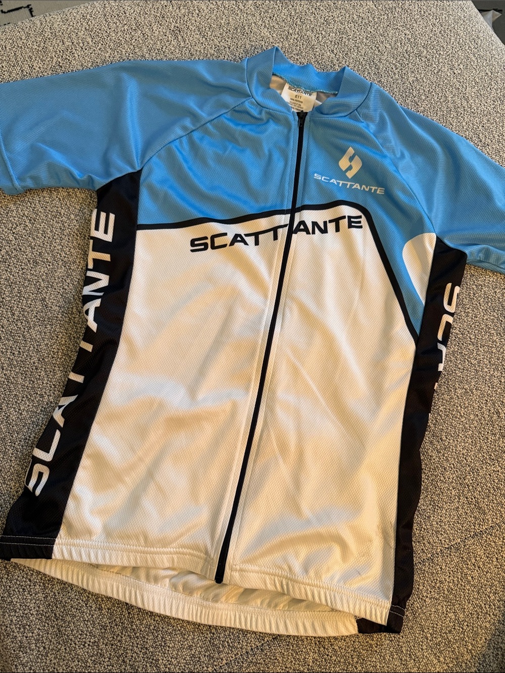 Women's Blue & White Cycling Jersey